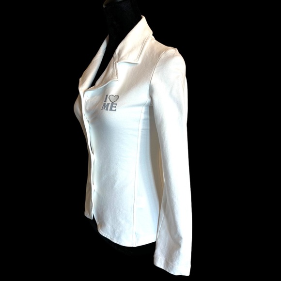 I Love ME White Stretch Jacket - Picture 6 of 6